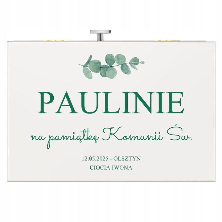 Pamiątka Komunii Świętej Prezent Komunia Szkatułka Pozytywka z Szufladką