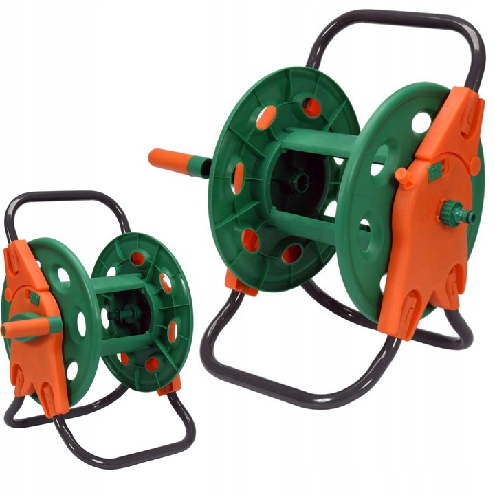 WÓZEK STOJAK NA WĄŻ OGRODOWY 45m BĘBEN ZWIJACZ ZWIJAK STATYW 89330