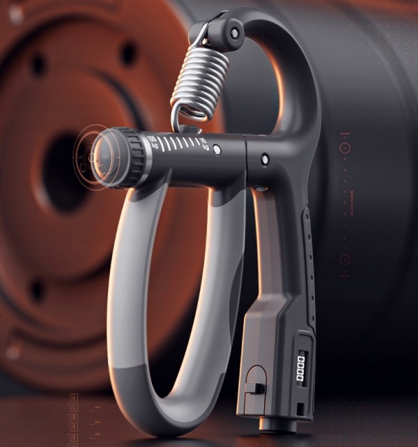 ŚCISKACZ DO ĆWICZENIA RĄK DŁONI GRIPPER 10-100 kg z regulacją i LICZNIKIEM