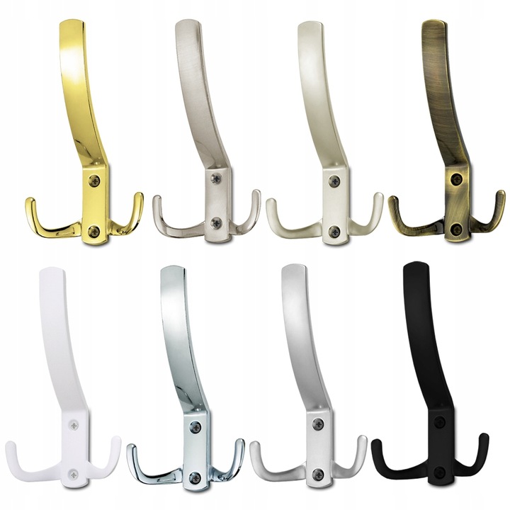 3x WIESZAK MEBLOWY HACZYK NA UBRANIA CZARNY HACZYKI MEBLOWE