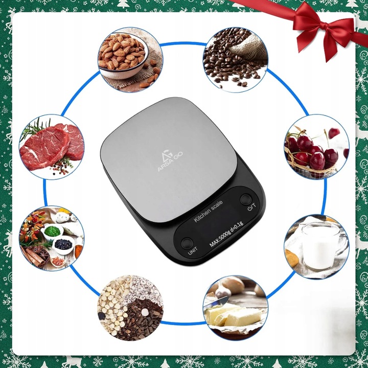 WAGA KUCHENNA ELEKTRONICZNA 5000g 0,1g WYŚWIETLACZ LCD PRECYZYJNA