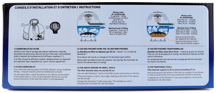Silverloon 700g Kulki Filtracyjne Basenowe z Jonami Srebra = 25kg Piasku
