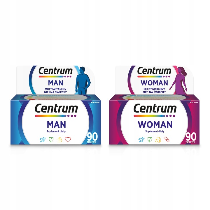 Multiwitamina Centrum Man 90 tabletek + Centrum Woman 90 tabletek