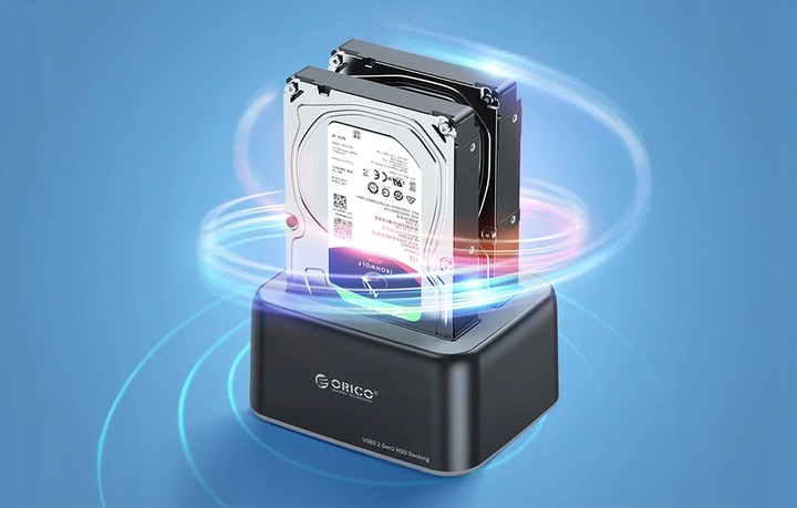 Orico Stacja Dokująca Dysków HDD SSD 2,5 3,5 5Gbps USB-C USB-C/A Klonowanie