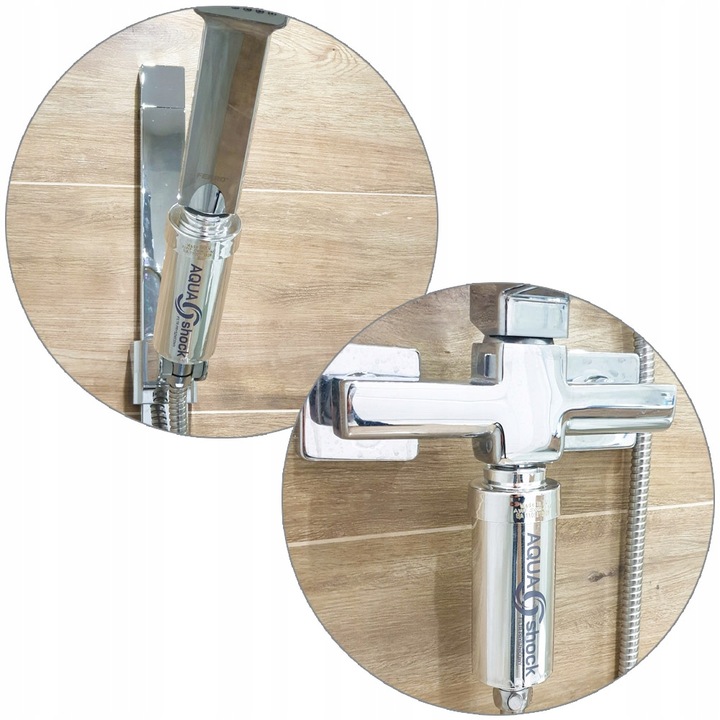 FILTR do WODY PRYSZNICOWY AQUA shock CHROM Srebrny