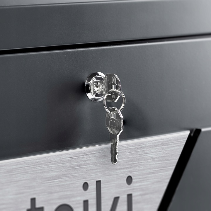 DUŻA SKRZYNKA NA LISTY Z ADRESEM NUMEREM DOMU | SERBRNA ANTRACYT RAL