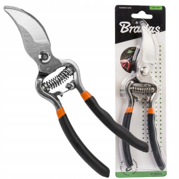 Sekator do Pędów krzewów gałęzi OSTRY mocny 8,5'' Antypoślizgowe
