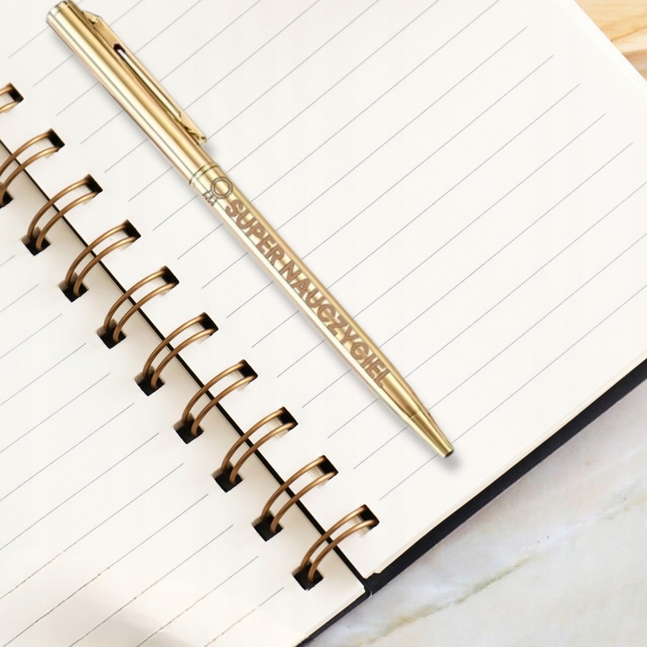 PREZENT DLA NA DZIEŃ NAUCZYCIELA ZESTAW NOTES DŁUGOPIS GRAWER