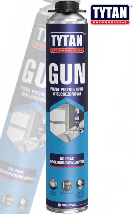 PIANA PISTOLETOWA WIELOSEZONOWA OD -10°C DO +30 NISKOPRĘŻNA 750ML GUN TYTAN