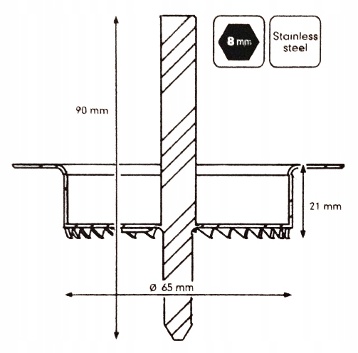 FREZ METALOWY DO STYROPIAN WEŁNA IZOLACJA 1szt.