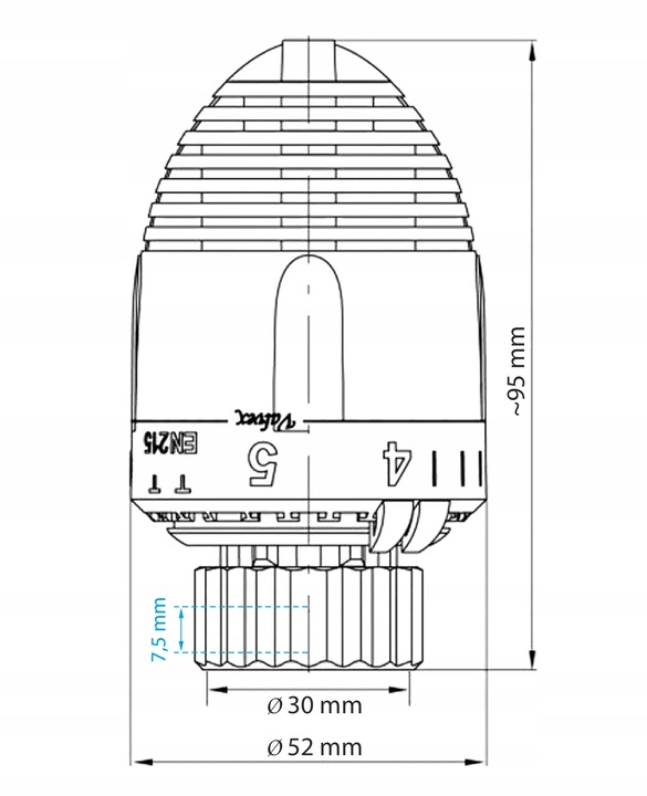 Głowica termostatyczna VECTOR GZ.05 do ZT22 Valvex