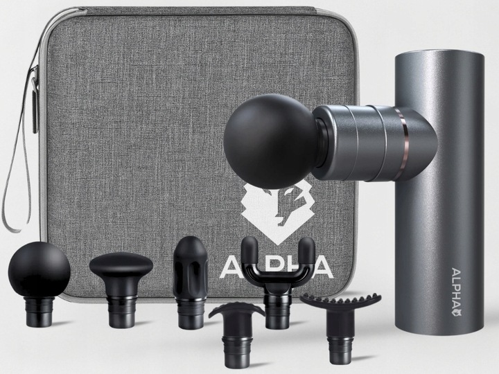 Pistolet do Masażu Alpha Pro TRYB AI 3x2000 mAh - Masażer do Pleców i Ciała