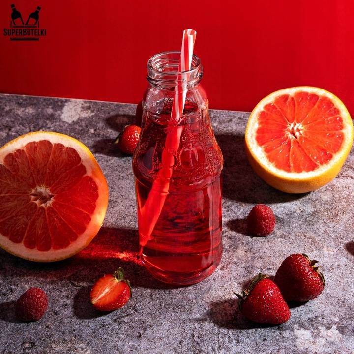 10x BUTELKA SZKLANA SOCZEK 330ml Z ZAKRĘTKĄ NA SOK BUTELKI NA SOKI + GRATIS