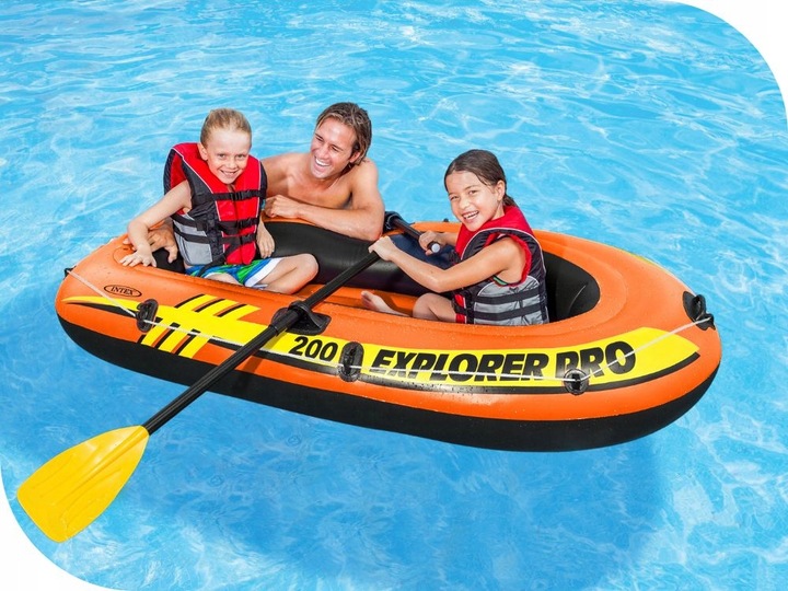 Ponton Intex Explorer 200 2os. Pompka + Wiosła 58357 MODEL 2024