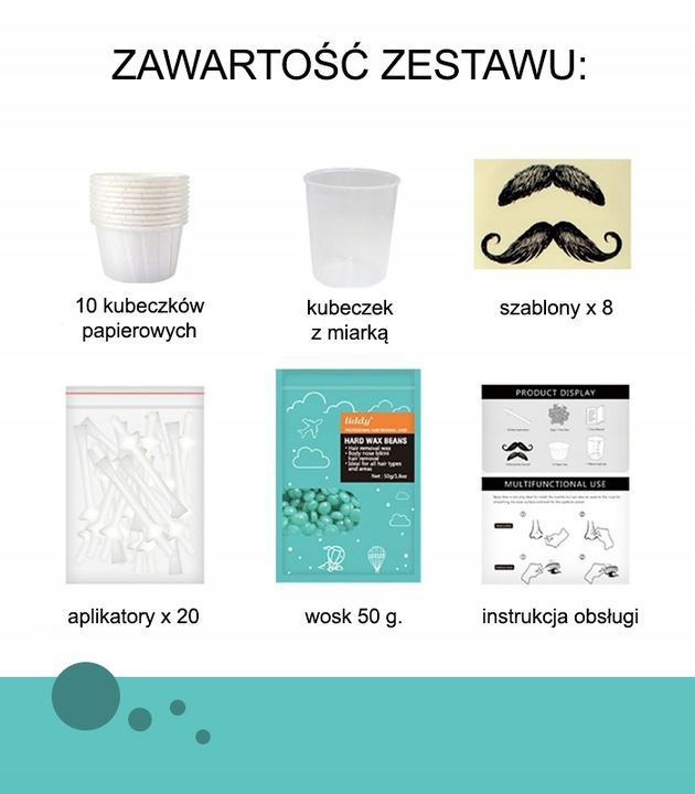 WOSK DO DEPILACJI NOSA USZU ZESTAW DLA KOBIET MĘŻCZYZN APLIKATORY
