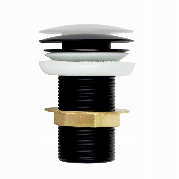 KOREK KLIK KLAK CZARNY UMYWALKOWY DO UMYWYLAKI BEZ PRZELEWU MOSIĘŻNY TRWAŁY