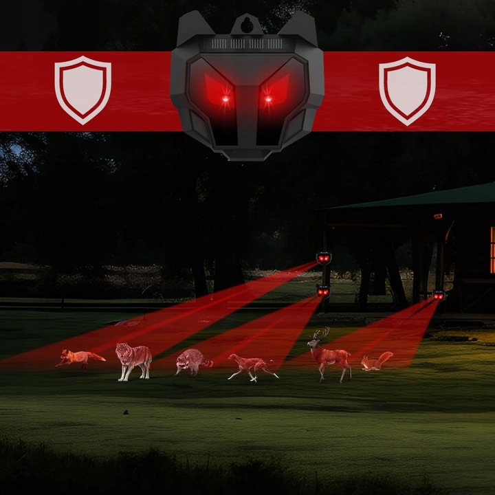 ODSTRASZACZ zwierząt PSÓW KOTÓW SAREN PTAKÓW DZIKÓW MYSZY 7w1 SILNE