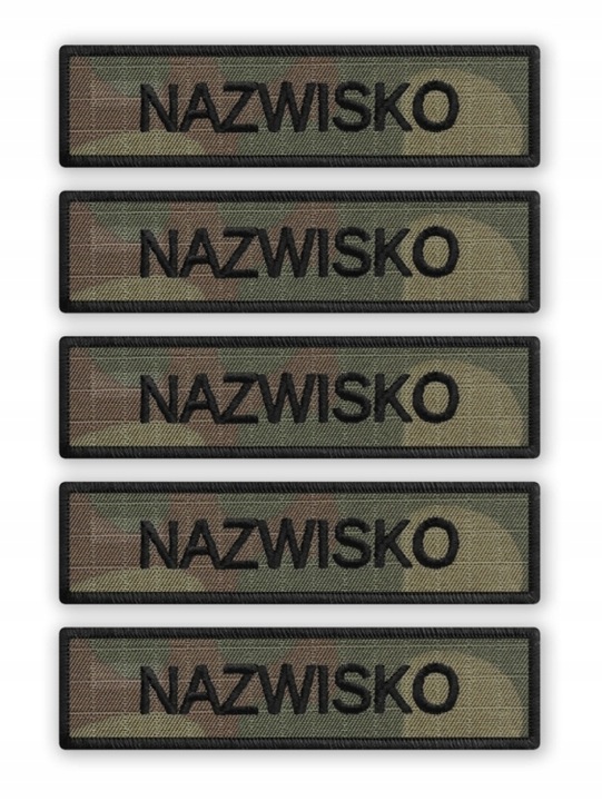 IMIENNIK WOJSKOWY NAZWISKO WOJSKOWE na mundur WZ2010 RZEP WYSOKA JAKOŚĆ x5