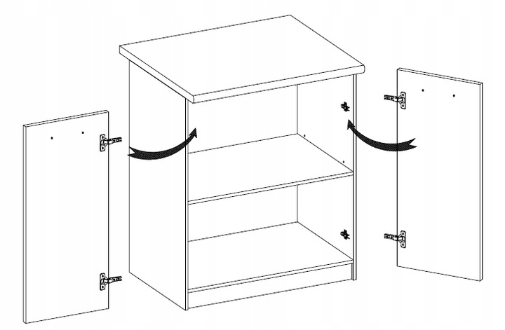 SYSTEM meble kuchenne szafka stojąca INEZ 60 pojemna biała PRODUCENT