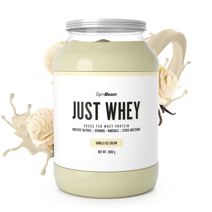 ODŻYWKA BIAŁKO SERWATKOWE JUST WHEY PREMIUM WPC GymBeam 2000g wanilia