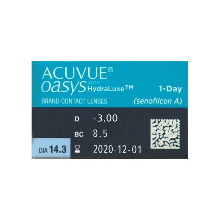 Soczewki ACUVUE OASYS 1-DAY 30 SZT 8,5 moc -3,00