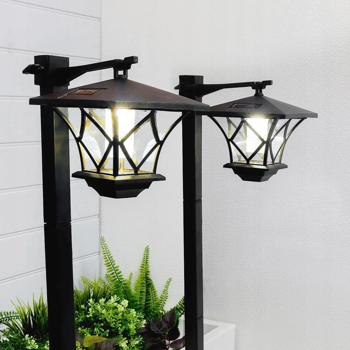 LAMPA SOLARNA LED LATARNIA OGRODOWA 150cm SŁUPEK