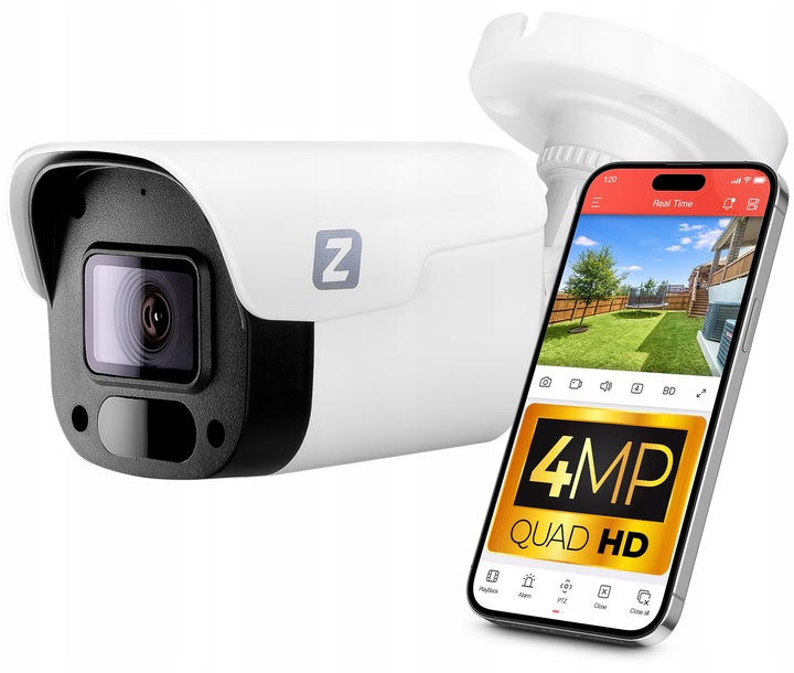 Kamera Zewnętrzna IP PoE 4MPx 30m IR 3.6mm + AUDIO IP66