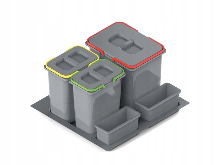 KOSZE NA ŚMIECI + NAKLEJKI REJS PRAKTIKO DO 600mm POTRÓJNY - 1X15L /