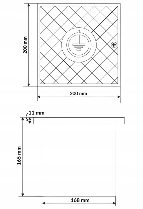 PUSZKA ODGROMOWA STUDZIENKA kontrolno pomiarowa - rewizja ścienna gruntowa