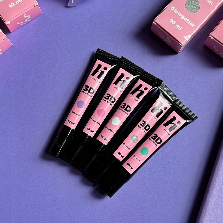 HI HYBRID GEL 3D ŻEL DO ZDOBIEŃ PAZNOKCI INVISIBABE TRANSPARENTNY 10ml