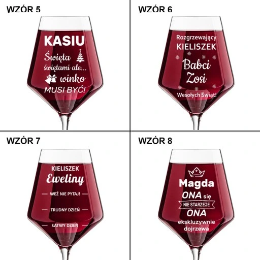 KIELISZEK DO WINA KROSNO prezent na Święta dla mamy żony dziewczyny babci