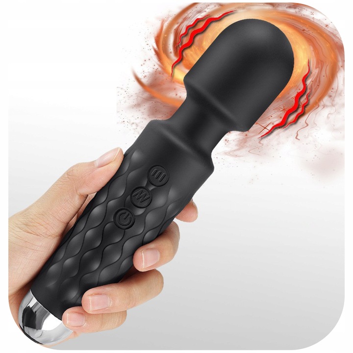 MASAŻER ŁECHTACZKI MOCNY WIBRATOR DO ORGAZMÓW MAGICZNA RÓŻDŻKA MAGIC WAND