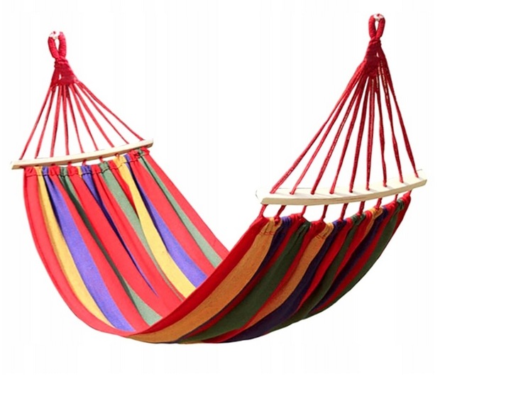 HAMAK XXL 2-OSOBOWY ZE STELAŻEM 260x160 150KG czerwony