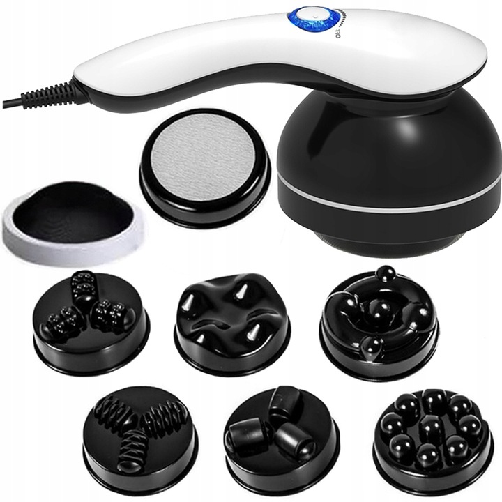 MASAŻER DO CIAŁA WYSZCZUPLAJĄCY ANTYCELLULITOWY PODGRZEWANY 8x KOŃCÓWEK 9w1