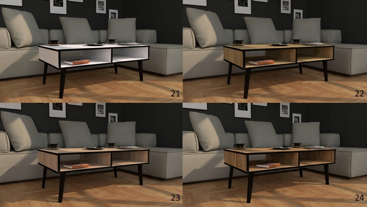 Stolik kawowy ława w stylu skandynawskim wotan