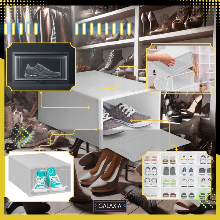 10X PUDEŁKA NA BUTY ORGANIZER PUDEŁKO SZAFKA PÓŁKA STOJAK POJEMNIKI