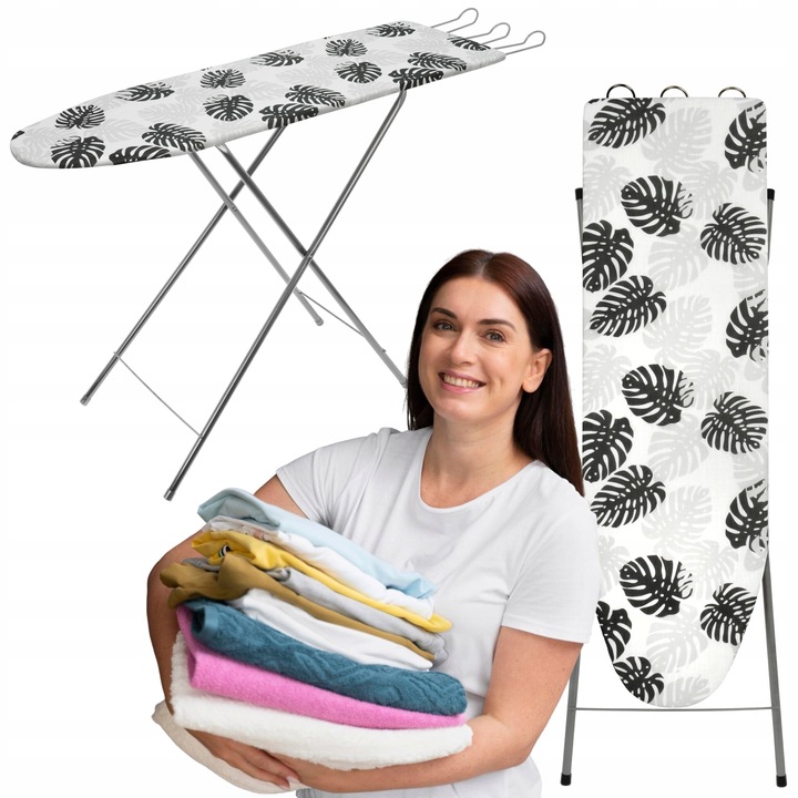 DESKA DO PRASOWANIA Z UCHWYTEM NA ŻELAZKO 100 X 30 STABILNA SKŁADANA