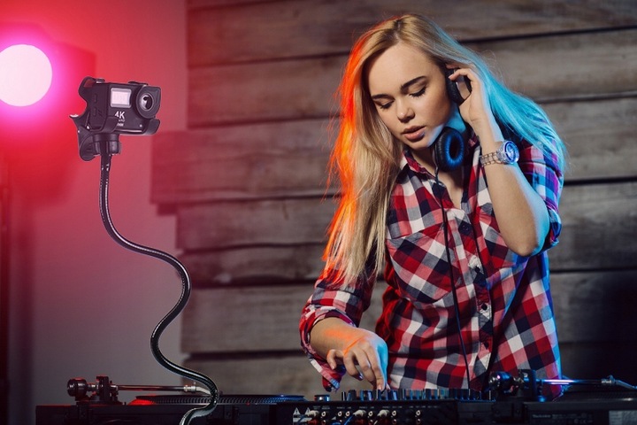 UNIWERSALNY UCHWYT NA TELEFON kamerę 360 PAŁĄK Z KLIPSEM DO BLATU Webski