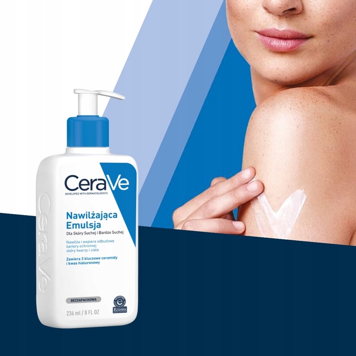 CeraVe Nawilżająca Emulsja do Twarzy i Ciała 236 ml do skóry suchej