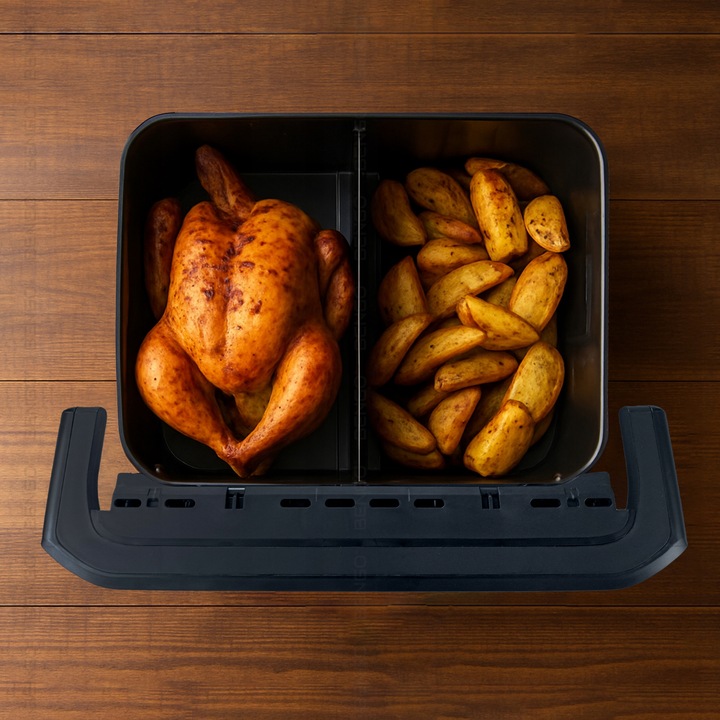 Frytkownica beztłuszczowa RODZINNA dual AIRFRYER 10L 2800W WiFi Tuya