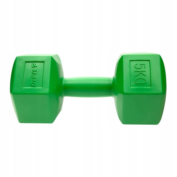DrFit Hantle ciężarki do ćwiczeń fitness sześciokątne zestaw 2x 5kg zielone