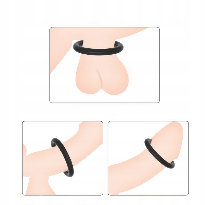 PIERŚCIENIE EREKCYJNE NA PENISA ZESTAW RING 6 SZT PRZEDŁUŻONY STOSUNEK