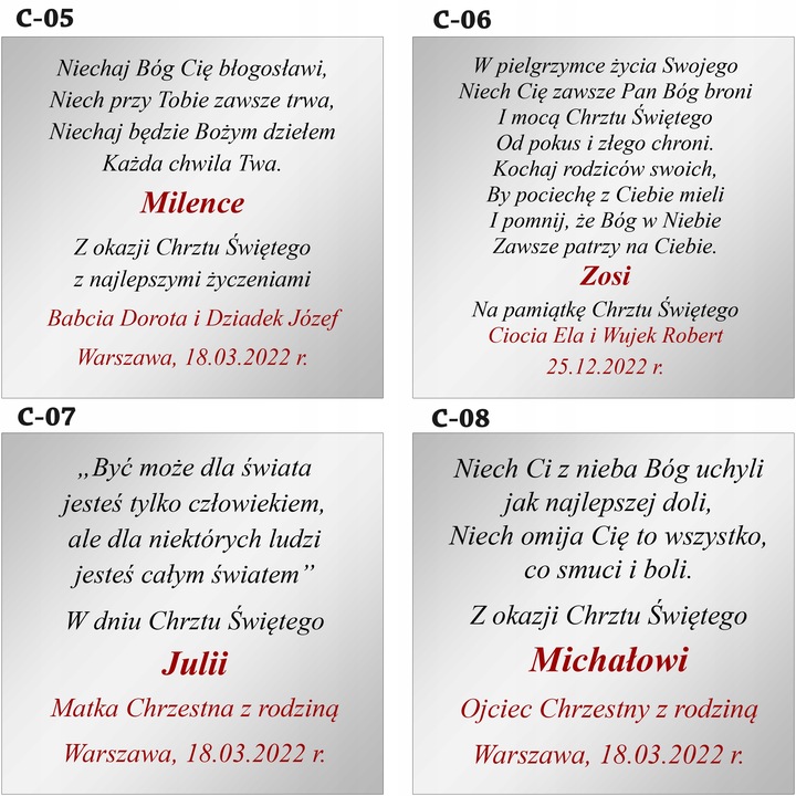 SREBRNY OBRAZEK PAMIĄTKA CHRZTU ŚWIĘTEGO ANIOŁEK