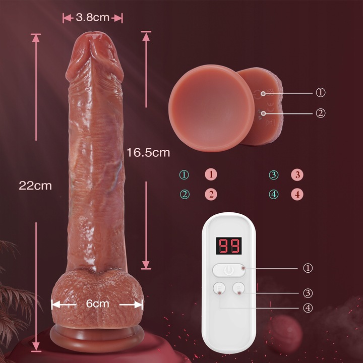realistyczne dildo wibrator z przyssawka APP 9 funkcjami wibracji pchnia