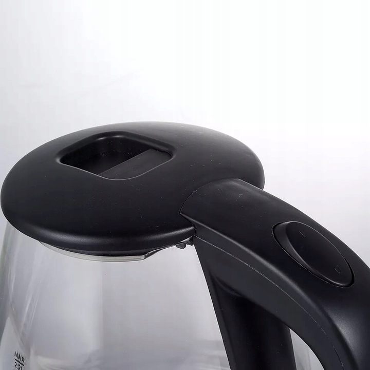 CZAJNIK ELEKTRYCZNY BEZPRZEWODOWY 2,0l 2200W SZKLANY LED CZARNY