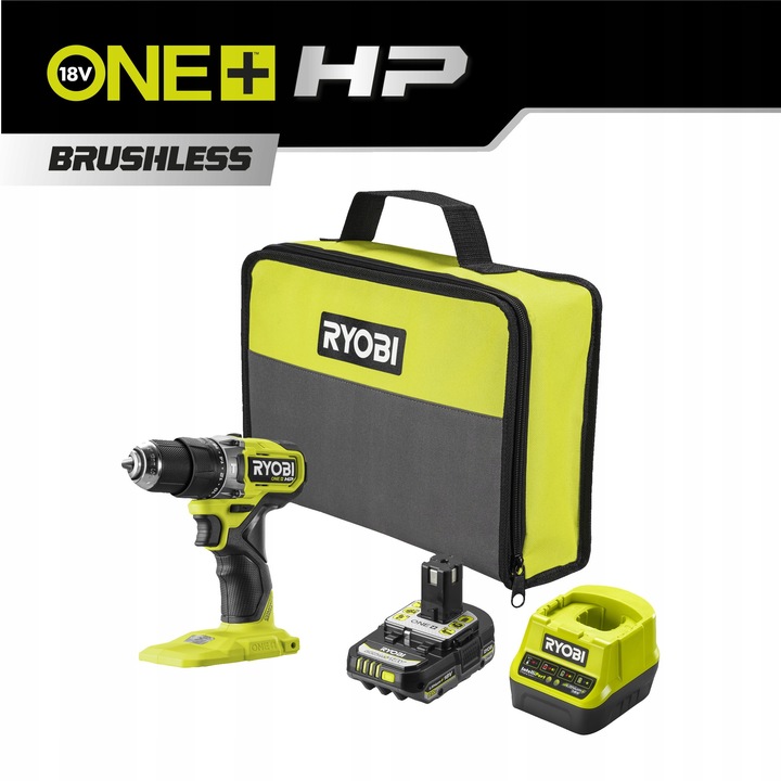 RYOBI RPD18C1-1C20G Bezszczotkowa wiertarko-wkrętarka 18V ONE+