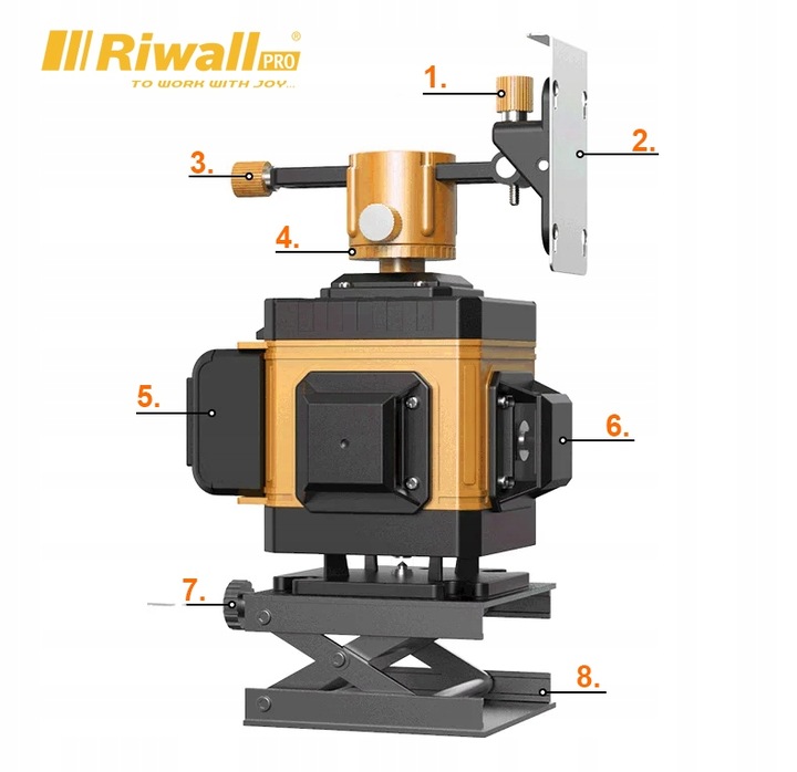 Laser krzyżowy Riwall RNP-01 16 Linii Pro +Zestaw akcesoriów 25 m