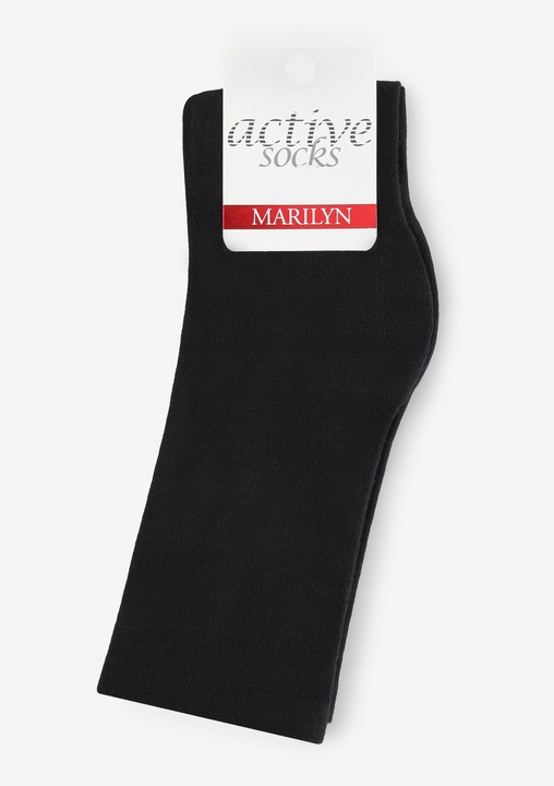 Skarpetki damskie długie Bawełniane polskie czarne active Forte 58 Marilyn