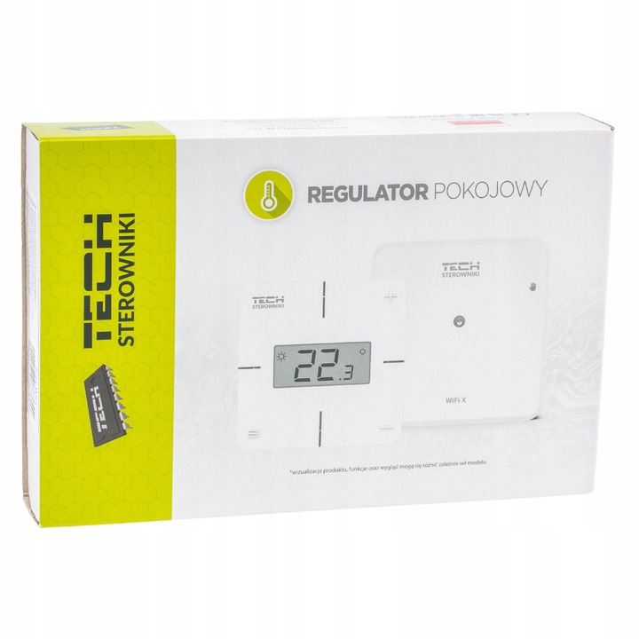 STEROWNIK REGULATOR TEMPERATURY BEZPRZEWODOWY POKOJOWY TECH T-2x Wi-Fi WIFI