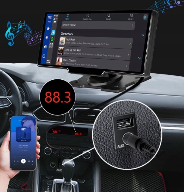 RADIO SAMOCHODOWE ANDROID APPLE CARPLAY STACJA +2 KAMERY MONITOR